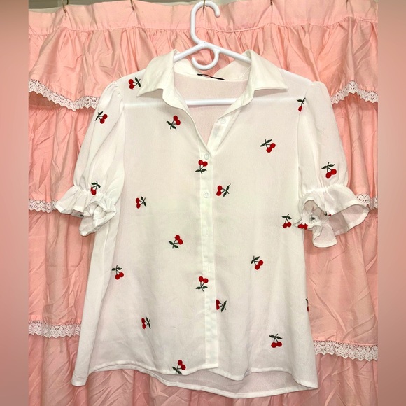 SHEIN Tops - Shein cherry shirt